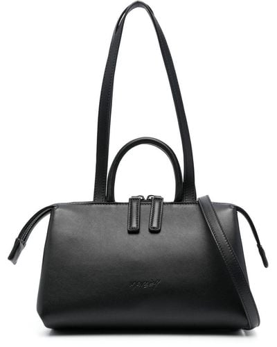 Marsèll Leather Embossed-logo Shoulder Bag - Black