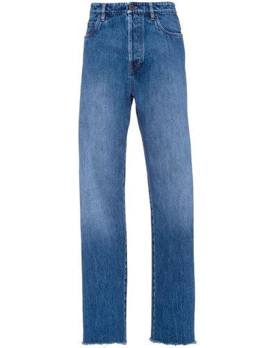 Miu Miu Jeans Five-Pocket a gamba ampia - Blu