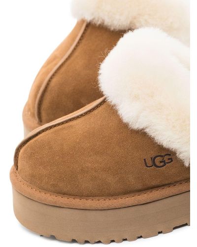 UGG Disquette Slippers Met Plateauzool - Bruin