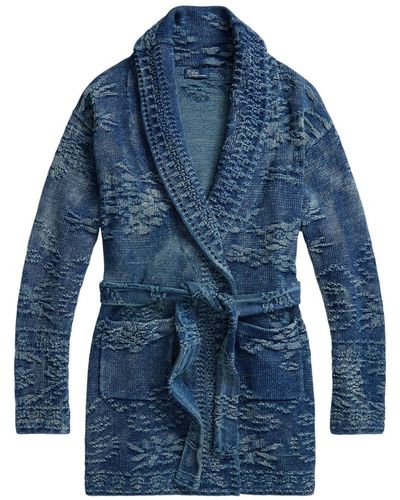 Polo Ralph Lauren Chunky-knit Wrap Cardigan - Blue
