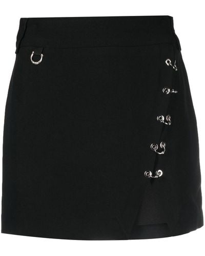 John Richmond Hoop-detail Mini Skirt - Black