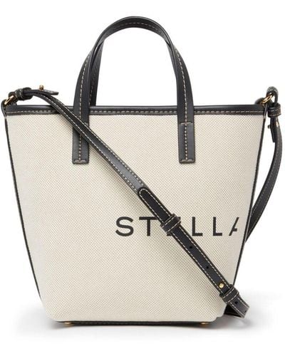 Stella McCartney Shopper mit Logo-Print - Weiß