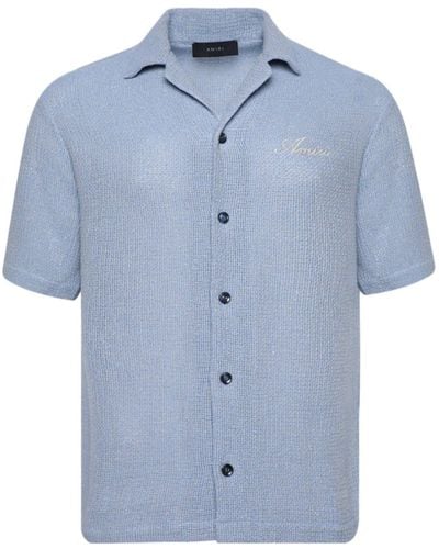 Amiri Opengebreid Overhemd - Blauw