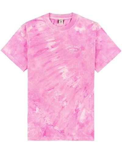 Sporty & Rich Wellness Studio Tie-dye T-shirt - Pink