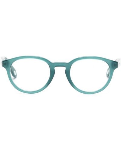 Giorgio Armani Gravierte Brille mit ovalem Gestell - Blau