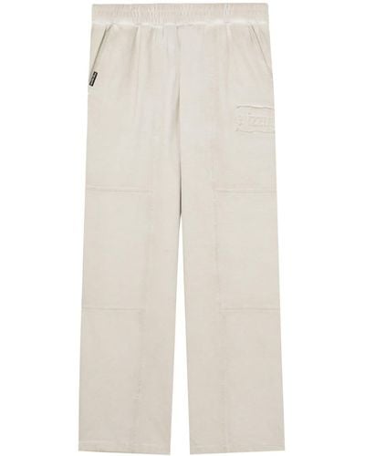Izzue Logo-embossed Cotton Track Trousers - White