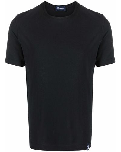 Drumohr T-shirt Met Logopatch - Zwart