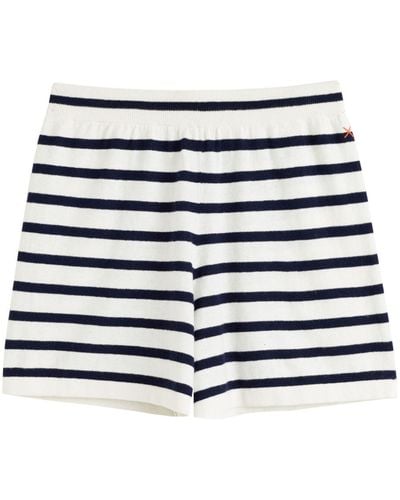 Chinti & Parker Striped knitted shorts - Blau