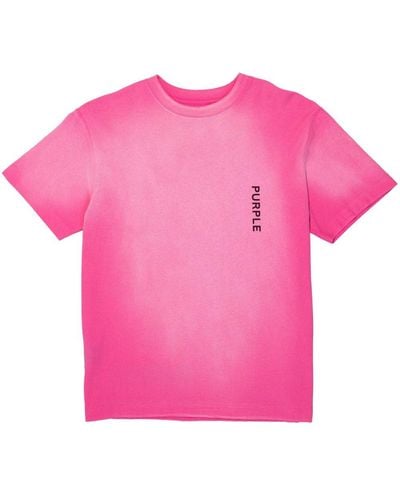 Purple Brand T-shirt con stampa - Rosa