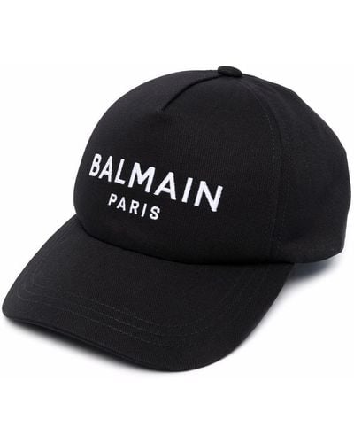 Balmain &オフホワイト ジャカード キャップ - ブラック
