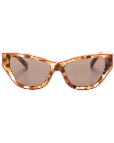 Tory Burch Contrasting-trim Cat-eye Sunglasses - Pink