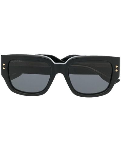 Gucci Logo Square-frame Sunglasses - Black