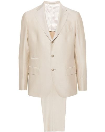 Eleventy Twill Cotton-blend Suit - White