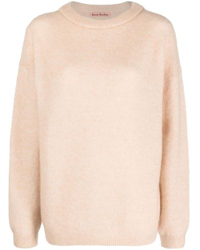 Acne Studios Crew-neck Knitted Sweater - Natural