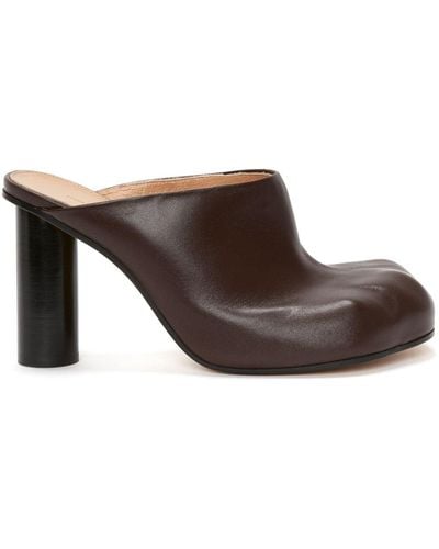 JW Anderson Paw Leather Mules - Brown