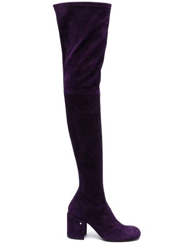 Laurence Dacade Isidor 75mm Suede Thigh-boots - Purple