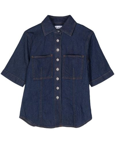 Ports 1961 Short-sleeve denim shirt - Blu