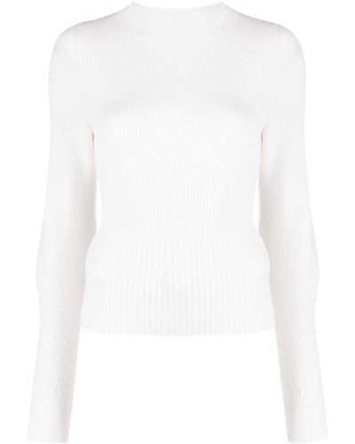 Low Classic Ribbed-knit Wool Jumper - White