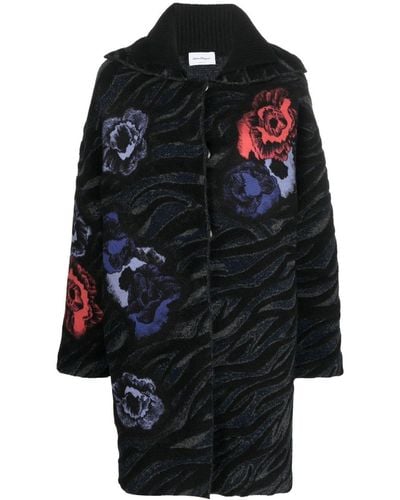 Ferragamo Vestjas Met Geborduurde Bloemen - Zwart