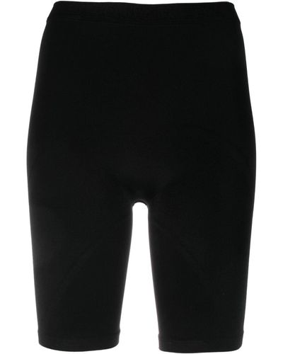 DSquared² Logo-waistband High-waist Shorts - Black
