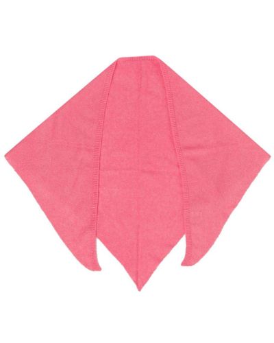 Cashmere In Love Aman Triangle Fine-knit Scarf - Pink