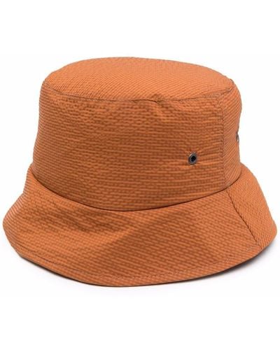 Mackintosh Sombrero de pescador con parche del logo - Naranja