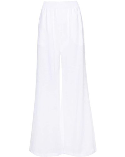 Fabiana Filippi Wide-leg Linen Trousers - White