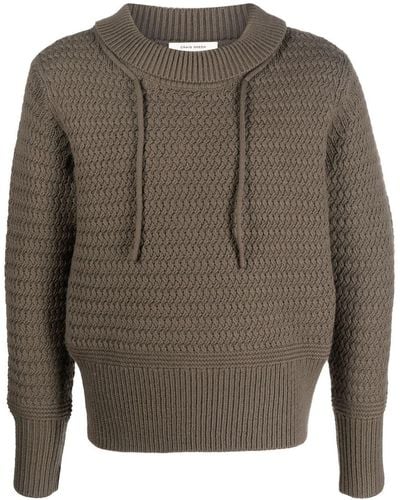 Craig Green Drawstring-neck Chunky-knit Sweater - Brown