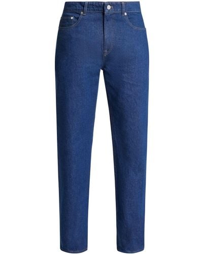 Lacoste Halbhohe Straight-Leg-Jeans - Blau
