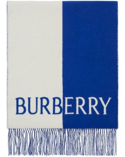 Burberry Schal mit Ritteremblem - Blau