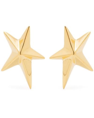 Mugler Puces d'oreilles à design d'étoile - Métallisé