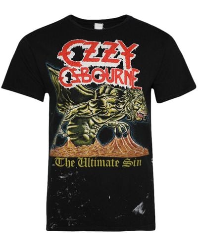 MadeWorn Ozzy Osbourne-print Cotton T-shirt - Black