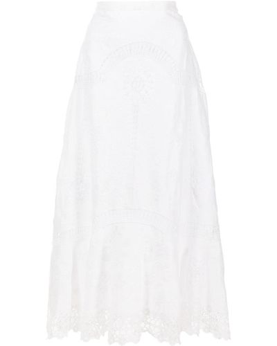 Polo Ralph Lauren エンブロイダリー リネンスカート - ホワイト