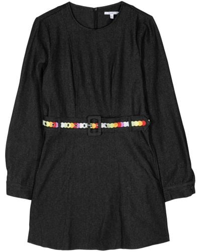 Olivia Rubin Paola Belted Denim Dress - Black
