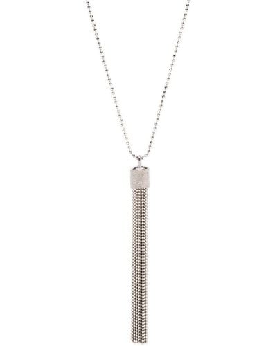 Brunello Cucinelli Precious Tassel-detail Long Necklace - White