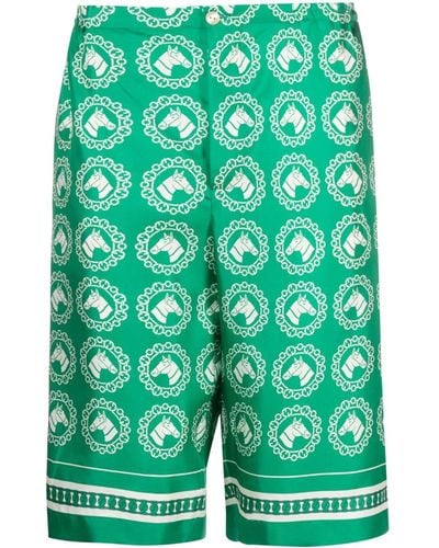 Gucci Shorts Met Print - Groen