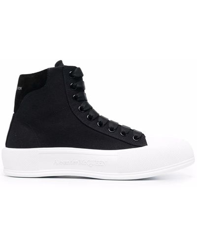 Alexander McQueen Chunky-sole Lace-up Sneakers - Black