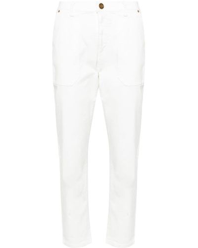 Pinko Mid-rise Cropped Jeans - White