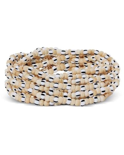 Roxanne Assoulin Fresh Linens Beaded Bracelet (set Of Six) - White