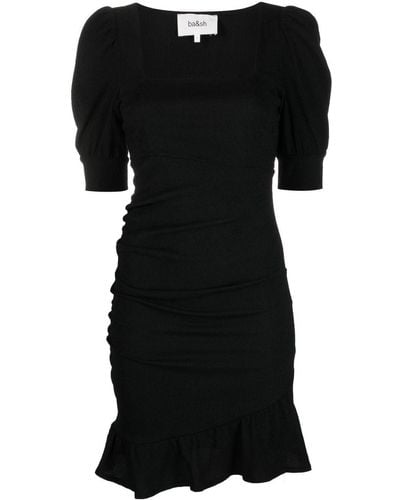 Ba&sh Mini-jurk Met Vierkante Hals - Zwart
