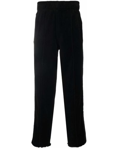 Laneus Pantalones rectos con raya lateral - Negro