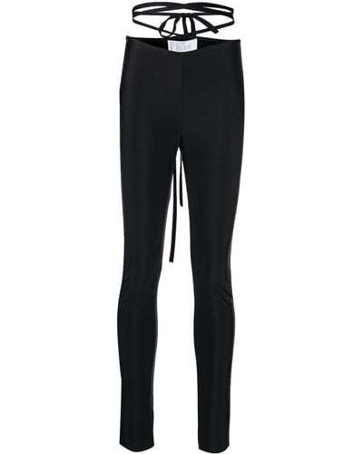 GIUSEPPE DI MORABITO Crossover-strap High-waisted leggings - Black