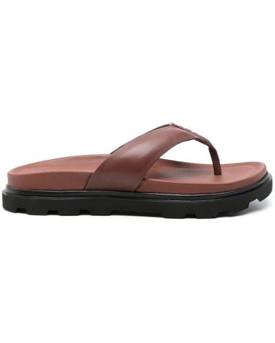UGG Capitola Leather Flip Flops - Brown