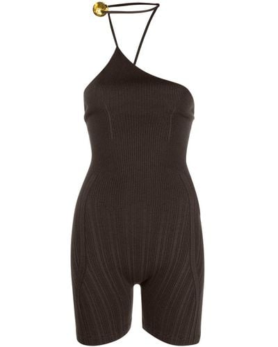 Jacquemus Le Body Maille Perola Playsuit - Braun