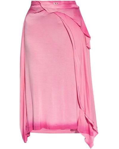 DIESEL O-malory-long Skirt - Pink