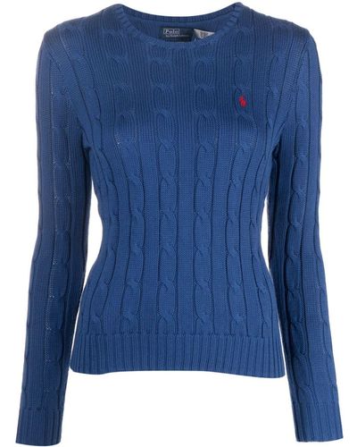 Polo Ralph Lauren Julianna Cable-Knit Cotton Sweater - Blue