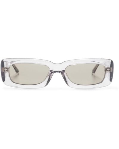 Linda Farrow X The Attico Mini Marfa Rectangle-frame Sunglasses - Purple