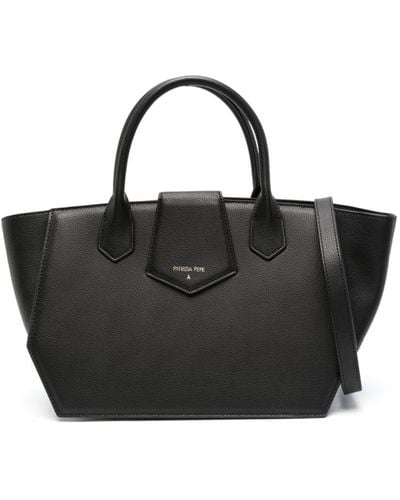 Patrizia Pepe Pebbled-texture Leather Tote Bag - Black