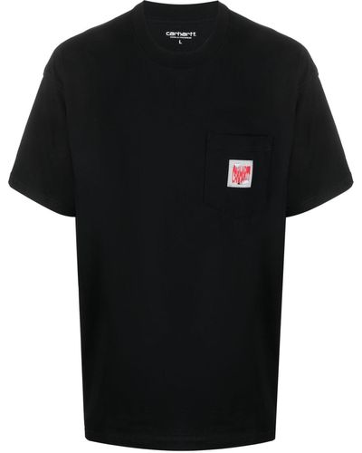 Carhartt T-Shirt mit Logo-Patch - Schwarz