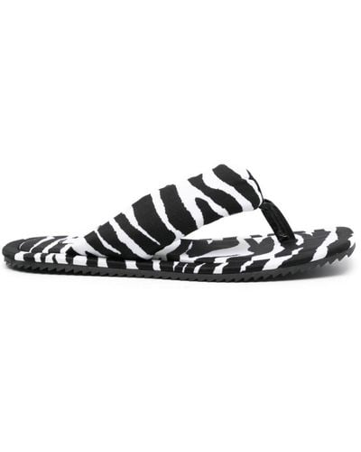 The Attico Indie Zebra-print Flat Slides - White